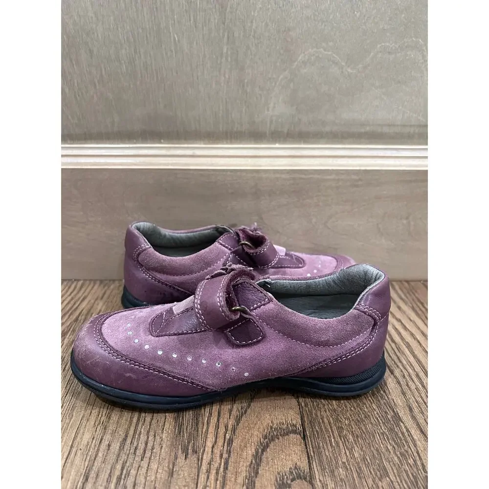 Pablosky Opera Blackberry Purple Suede Mary Jane Flats EU 30 US 12 Preppy Euro